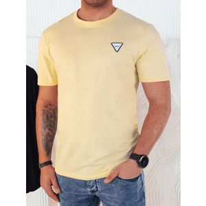 Základní pánské žluté tričko Dstreet obraz