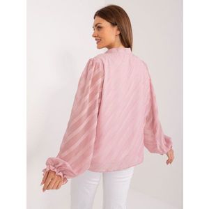 Růžová klasická košile s nafouknutými rukávy obraz
