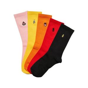 Ovocné vyšívací ponožky 5-balení vícebarevné obraz