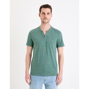 Zelené pánské tričko s knoflíky Celio Cegeti obraz