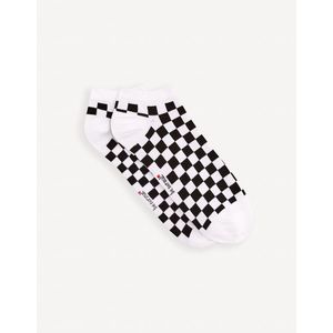 Černo-bílé pánské kostkované ponožky Celio obraz