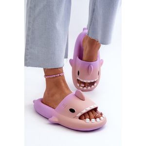 Dámské lehké pěnové pantofle s motivem žraloka, fialová a růžová, Kasila obraz