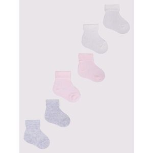 Yoclub Kids's Baby Girls' Turn Cuff Cotton Socks 3-Pack SKA-0009G-0000-002 obraz