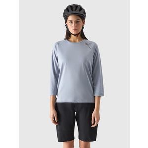 Dámské cyklistické rychleschnoucí tričko s dlouhými rukávy 4F - modré obraz