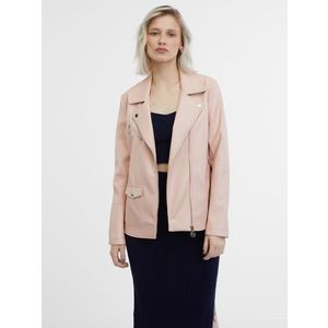 Orsay Světle růžová dámská koženková bunda - Dámské obraz