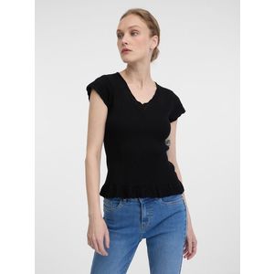 Orsay Černé dámské tričko s krátkým rukávem - Dámské obraz