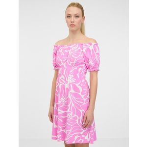 Světle růžové dámské vzorované šaty ORSAY obraz