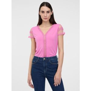 Orsay Růžové dámské tričko s krátkým rukávem - Dámské obraz