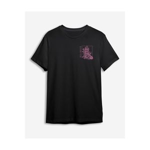 Trendyol Black Far East Printed Regular/Normal Cut T-shirt obraz