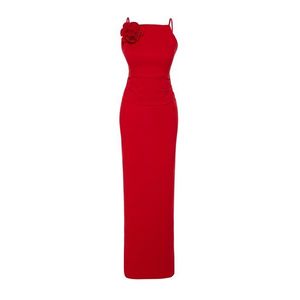 Trendyol Red Waist Detailed Dress obraz