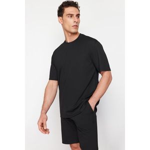 Trendyol Black Regular/Regular Fit T-shirt obraz