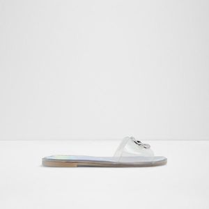 Bílé dámské pantofle s ozdobným detailem ALDO Jellyicious obraz