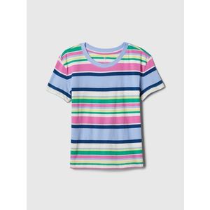 Modro-růžové holčičí pruhované tričko GAP obraz