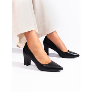 Women's black pumps on a stiletto heel by Sergio Leone obraz