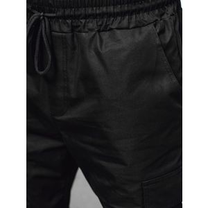Pánské černé cargo kalhoty Dstreet obraz