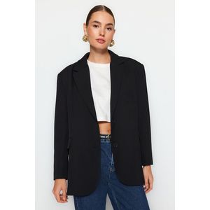 Trendyol Black Woven Extra Oversized Blazer Jacket obraz