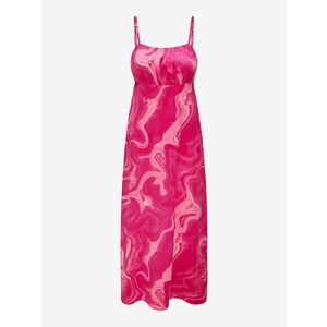 Tmavě růžové dámské vzorované midi šaty ONLY Jane obraz