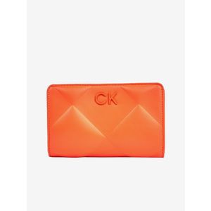 Oranžová dámská peněženka Calvin Klein Re-Lock Quilt Bifold Wallet obraz