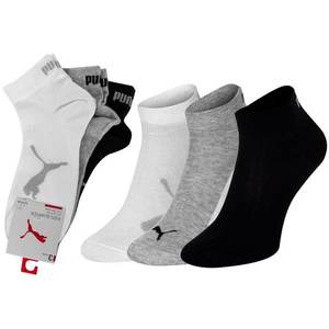 Puma Unisex's Socks 3Pack 90796102 Grey/Black/White obraz