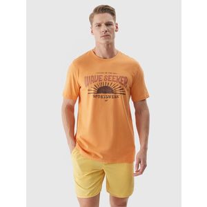 Pánské tričko s potiskem 4F - oranžové obraz