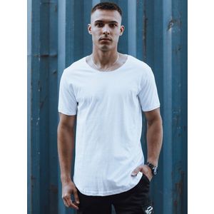 Pánské basic bílé tričko Dstreet obraz