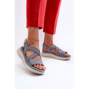Lehké, pohodlné dámské sandály na suchý zip, modrá, Ceclea obraz