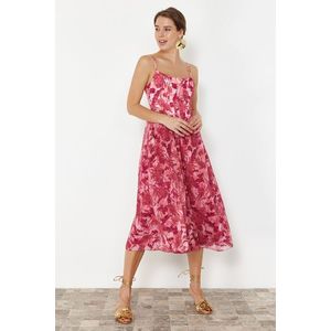 Trendyol Multicolored Open Waist/Skater Lined Corset Detailed Tulle Elegant Evening Dress obraz
