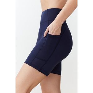 Trendyol Navy Blue Double Pocket Detailed Knitted Sports Shorts/Short Leggings obraz