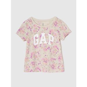 Béžové holčičí vzorované tričko s logem GAP obraz