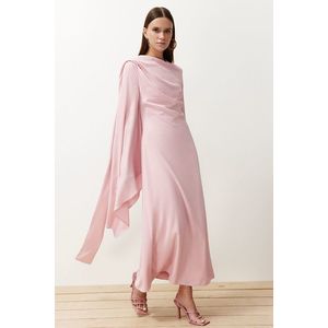 Trendyol Powder Shawl Detailed Lined Evening Dress obraz