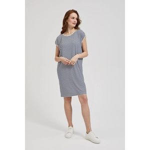 Dámské volnočasové šaty MOODO - modrá/bílá obraz