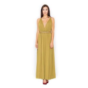 Figl Woman's Dress M483 Light Olive obraz