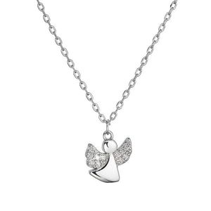 Evolution Group Stříbrný náhrdelník andělíček se zirkony 12106.1 obraz