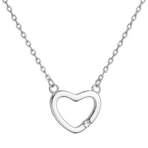 Evolution Group Stříbrný náhrdelník srdce se zirkonem 12109.1 obraz