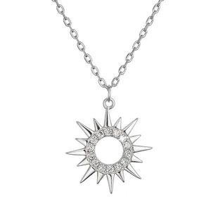 Evolution Group Stříbrný náhrdelník slunce se zirkony 12115.1 obraz