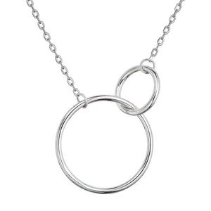 Evolution Group Stříbrný náhrdelník s kroužky 62025 obraz