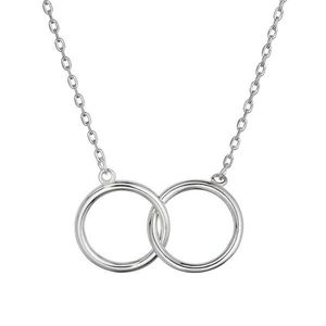 Evolution Group Stříbrný náhrdelník s kroužky 62026 obraz