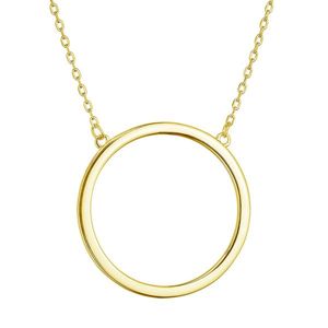 Evolution Group Pozlacený stříbrný náhrdelník s kroužkem 62027 obraz
