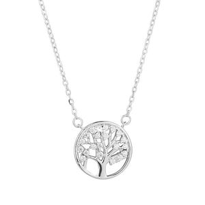 Evolution Group Stříbrný náhrdelník strom života se zirkony 12097.1 crystal obraz