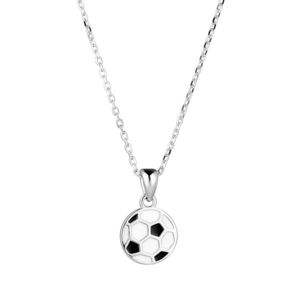 Evolution Group Stříbrný náhrdelník s přívěskem fotbalový míč 62034 obraz