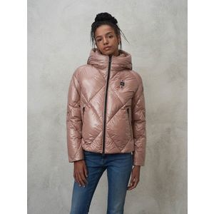 Dámská zimní růžová bunda obraz