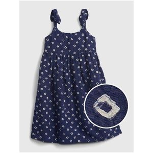 Modré holčičí dětské šaty sleevless knot strap dress obraz