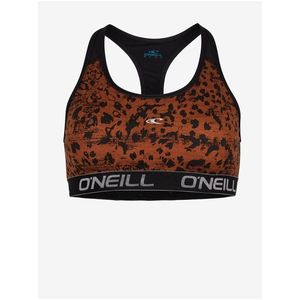 Černo-hnědá dámská vzorovaná sportovní podprsenka O'Neill Active Sport obraz