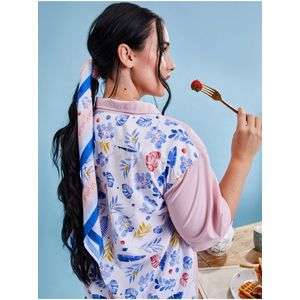 Modro-růžový dámský květovaný šátek z Kolekce BESKY by ZOOT obraz