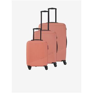 Sada tří cestovních kufrů v oranžové barvě Travelite Bali S, M, L obraz
