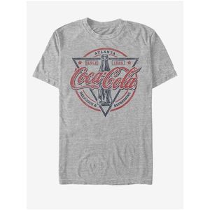 Šedé melírované unisex tričko Coca Cola Delicious And Refreshing obraz