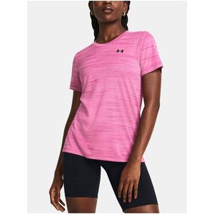 Růžové dámské sportovní tričko Under Armour Tech Tiger SSC obraz