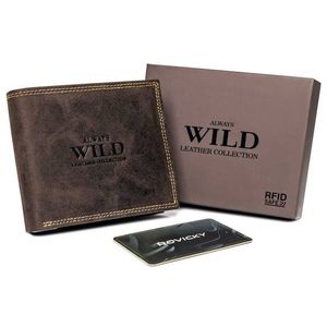 Elegantní hnědá kožená peněženka Wild obraz