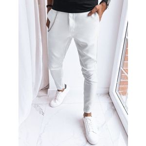Stylové bílé ležérní kalhoty obraz