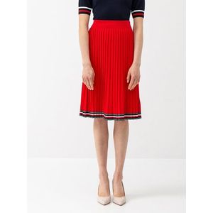 Červená plisovaná sukně Tommy Hilfiger Jessah obraz